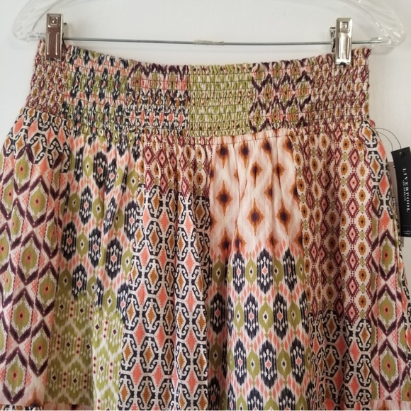 LIVERPOOL LOS ANGELES Tiered Geo Patchwork Boho Maxi Skirt Size Large NWT - Picture 7 of 11